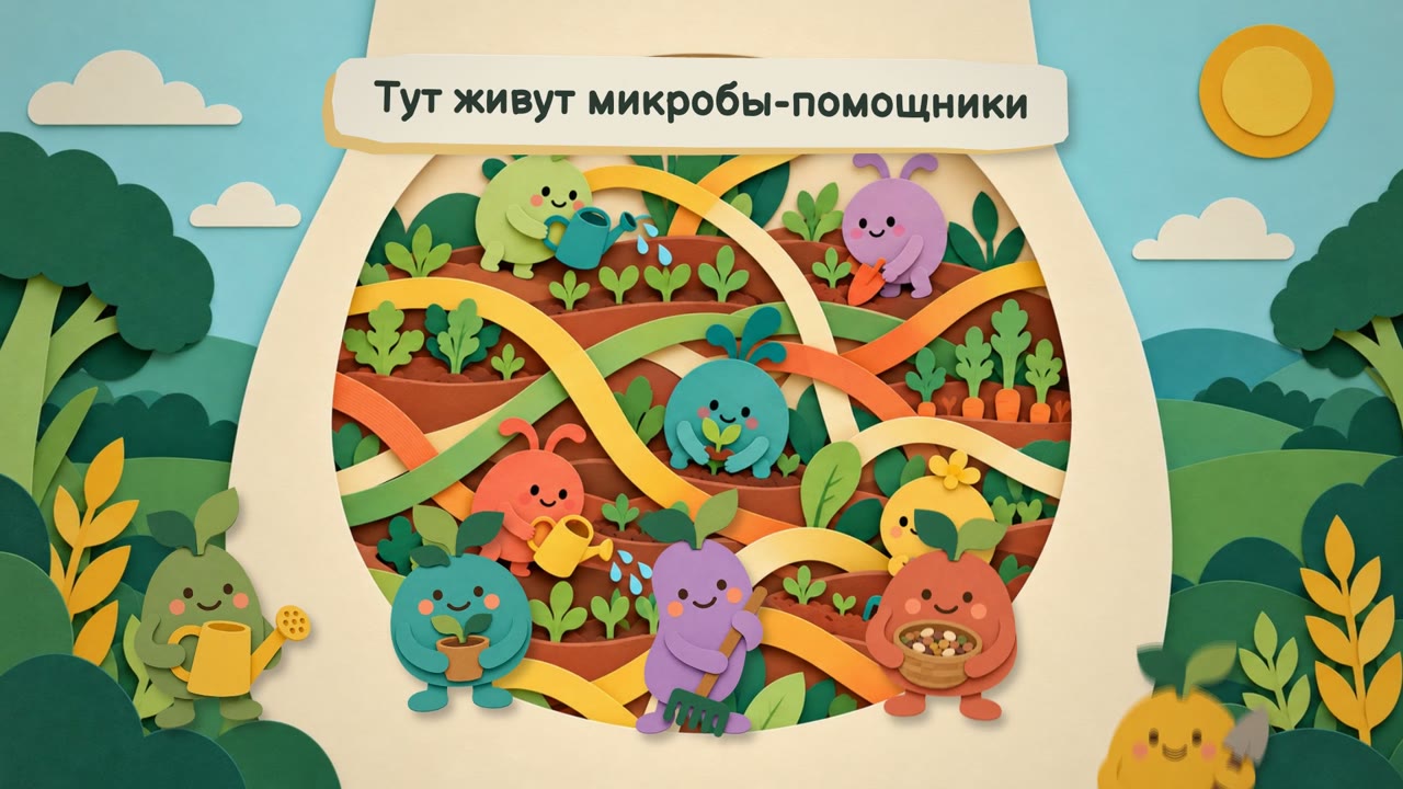 Кадр мультфильма «Сад в животе»