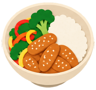 Курица терияки с рисом и овощами