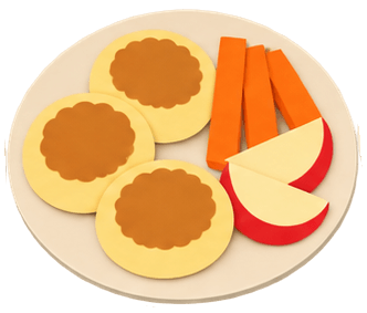 Сырники + овощи + фрукт
